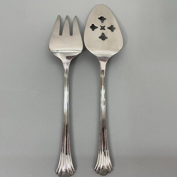 Imperial Seaswept Flatware Serving Set Meat Fork Pie Cake Server Stainless Korea - Picture 4 of 5